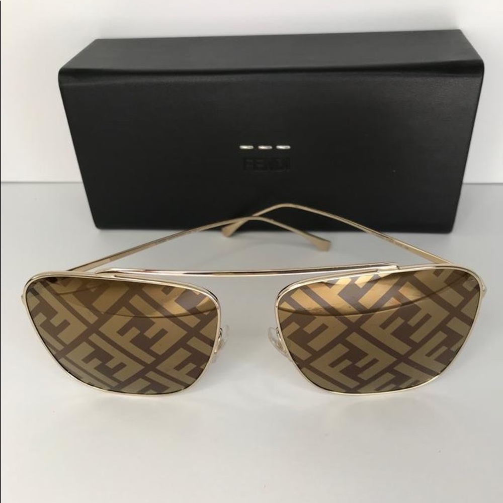 Authentic Fendi FF logo aviator sunglasses